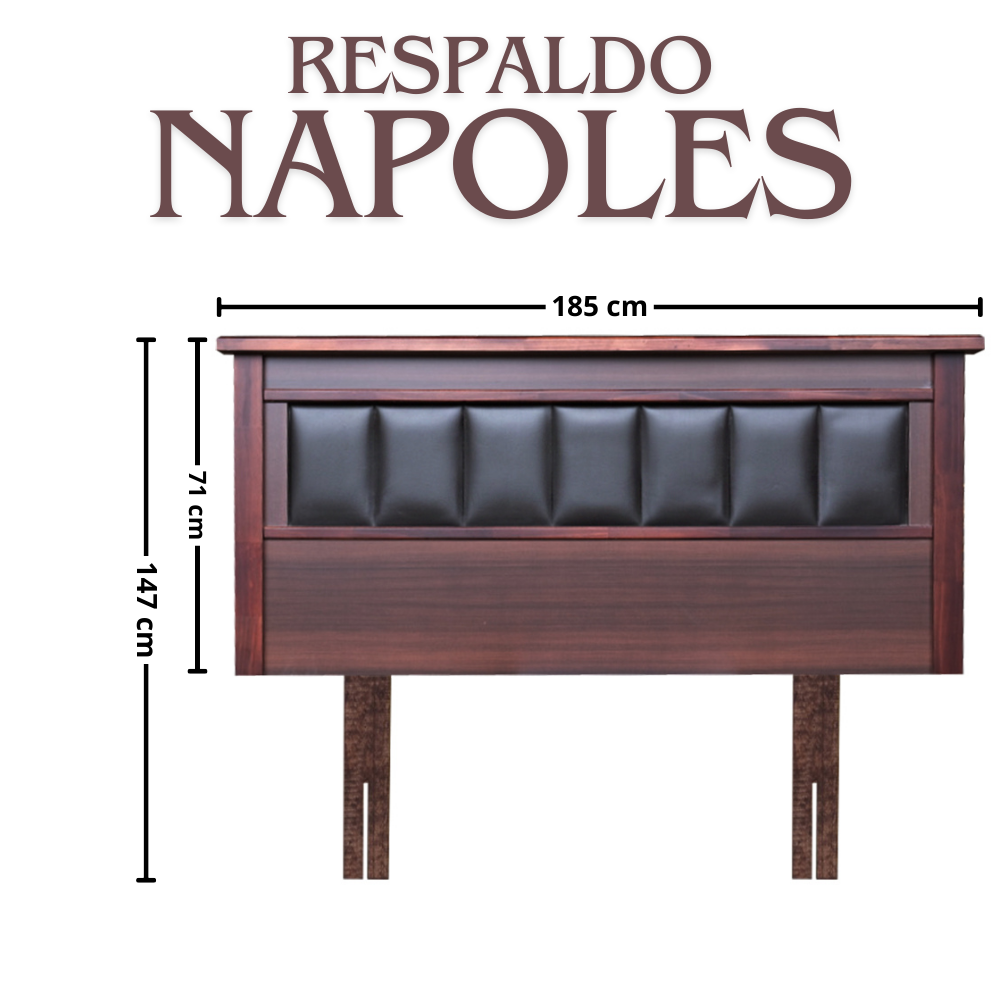 Set Respaldo Velador Napoles King