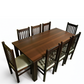 Juego de Comedor Praga 8 Sillas Mesa Rectangular