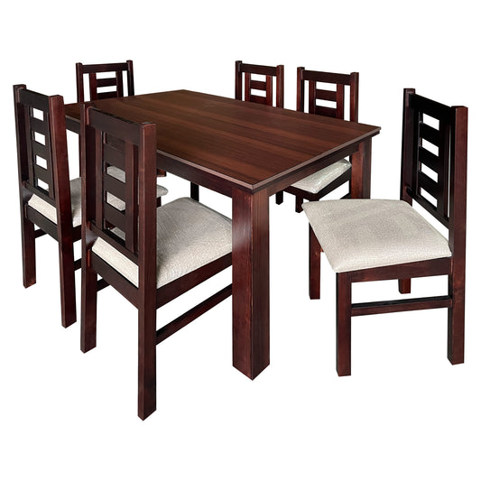 Juego de Comedor New Barcelona Chocolate 6 Sillas