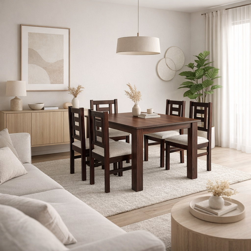 Juego de Comedor New Barcelona Chocolate 4 Sillas