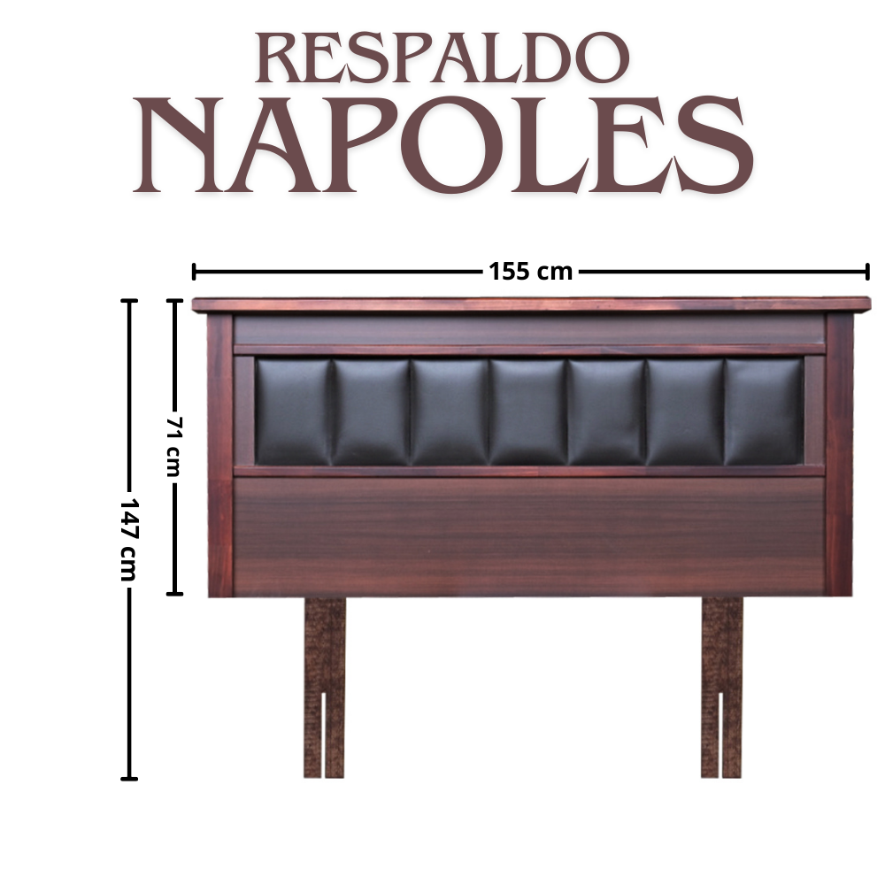 Respaldo Nápoles 2 Plazas